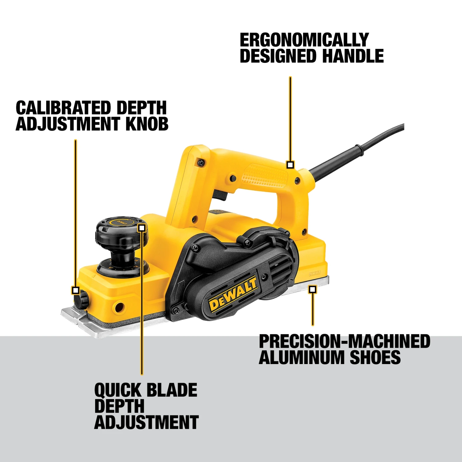 DEWALT 3.25-in W 5.5 -Amp Handheld Planer 2 DEWALT 3.25-in W 5.5 -Amp Handheld Planer - Image 2