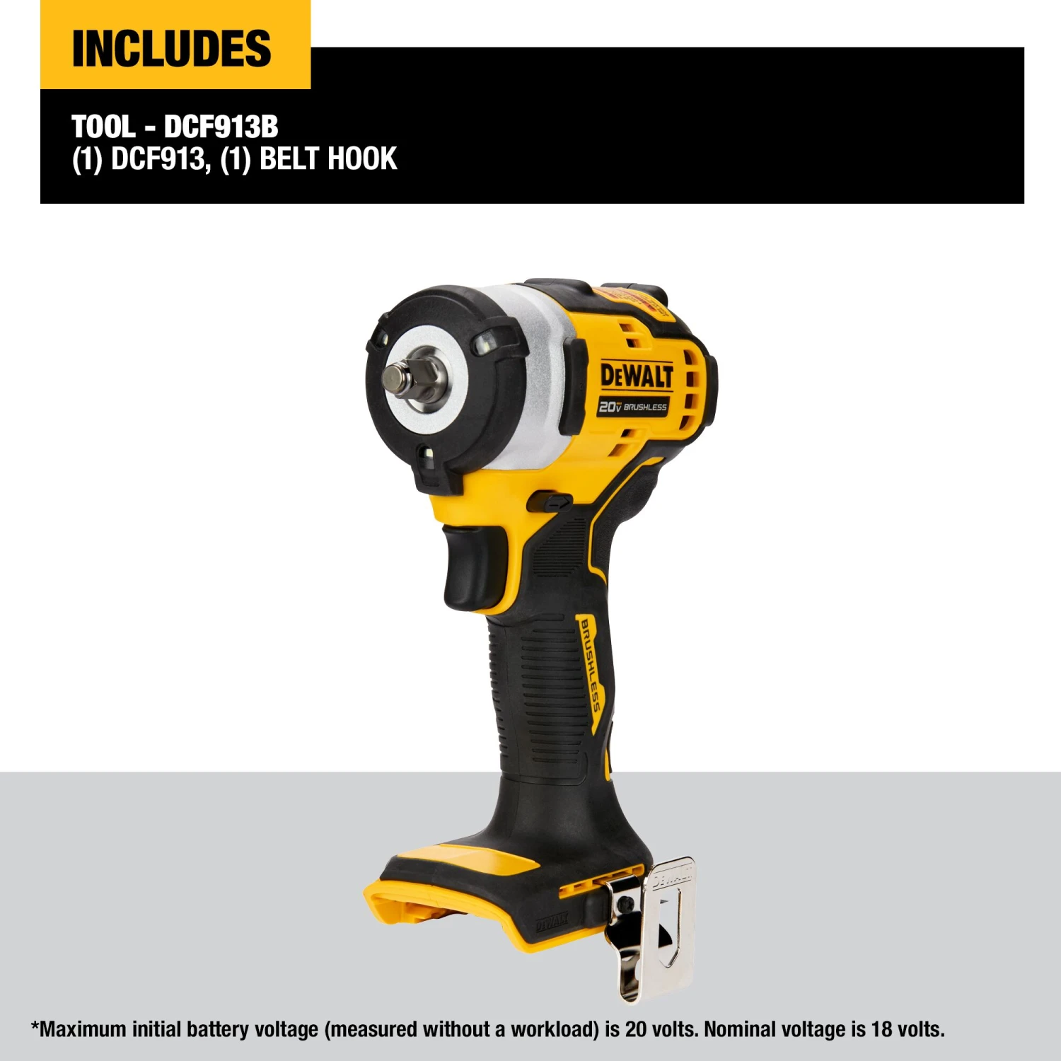 DEWALT 20-volt Max Variable Speed Brushless 3/8-in Square Drive Cordless Impact Wrench (Battery Not Included And Charger Not Included) 2 DEWALT 20-volt Max Variable Speed Brushless 3/8-in Square Drive Cordless Impact Wrench (Battery Not Included And Charger Not Included) - Image 2