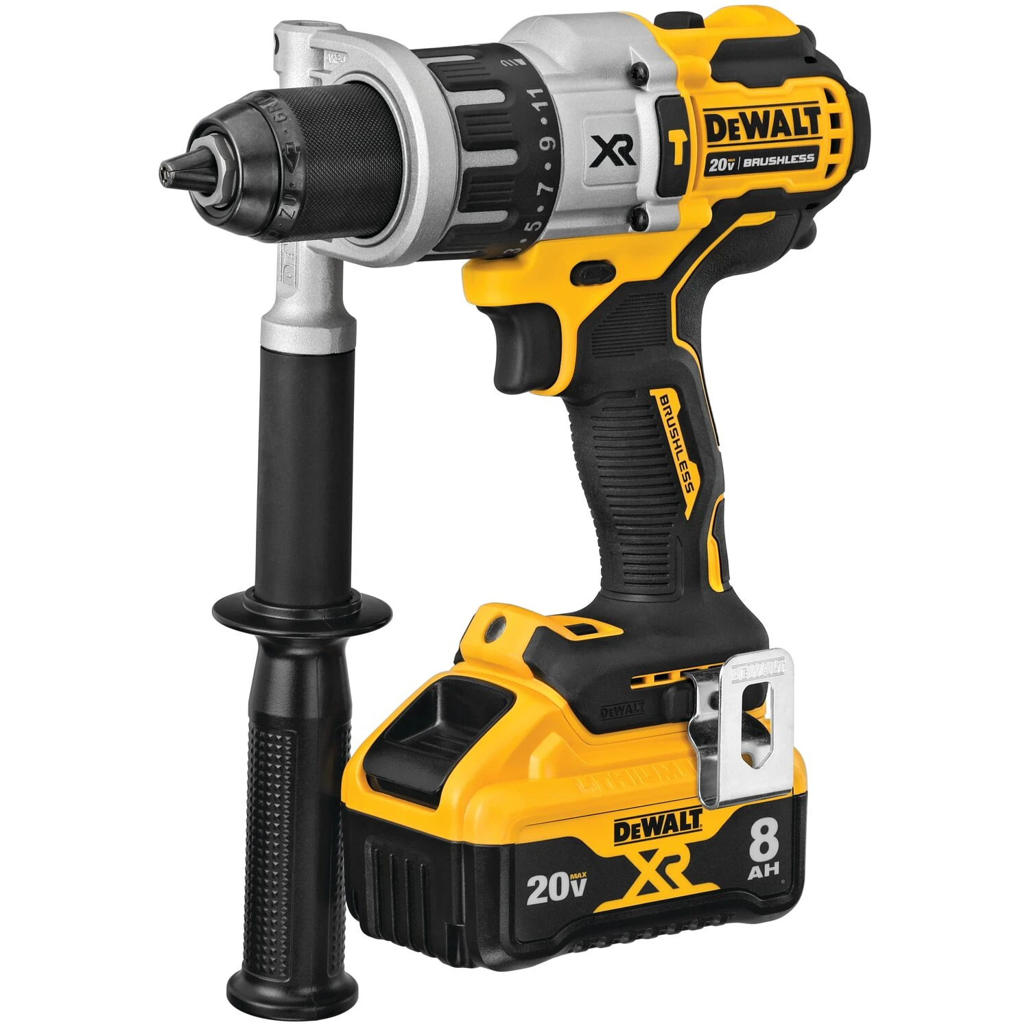 DEWALT XR POWER DETECT 1/2-in 20-volt Max Variable Speed Brushless Hybrid Capable Cordless Hammer Drill ( 1 -Batteries And Charger Included ) 12 DEWALT XR POWER DETECT 1/2-in 20-volt Max Variable Speed Brushless Hybrid Capable Cordless Hammer Drill ( 1 -Batteries And Charger Included ) - Image 12