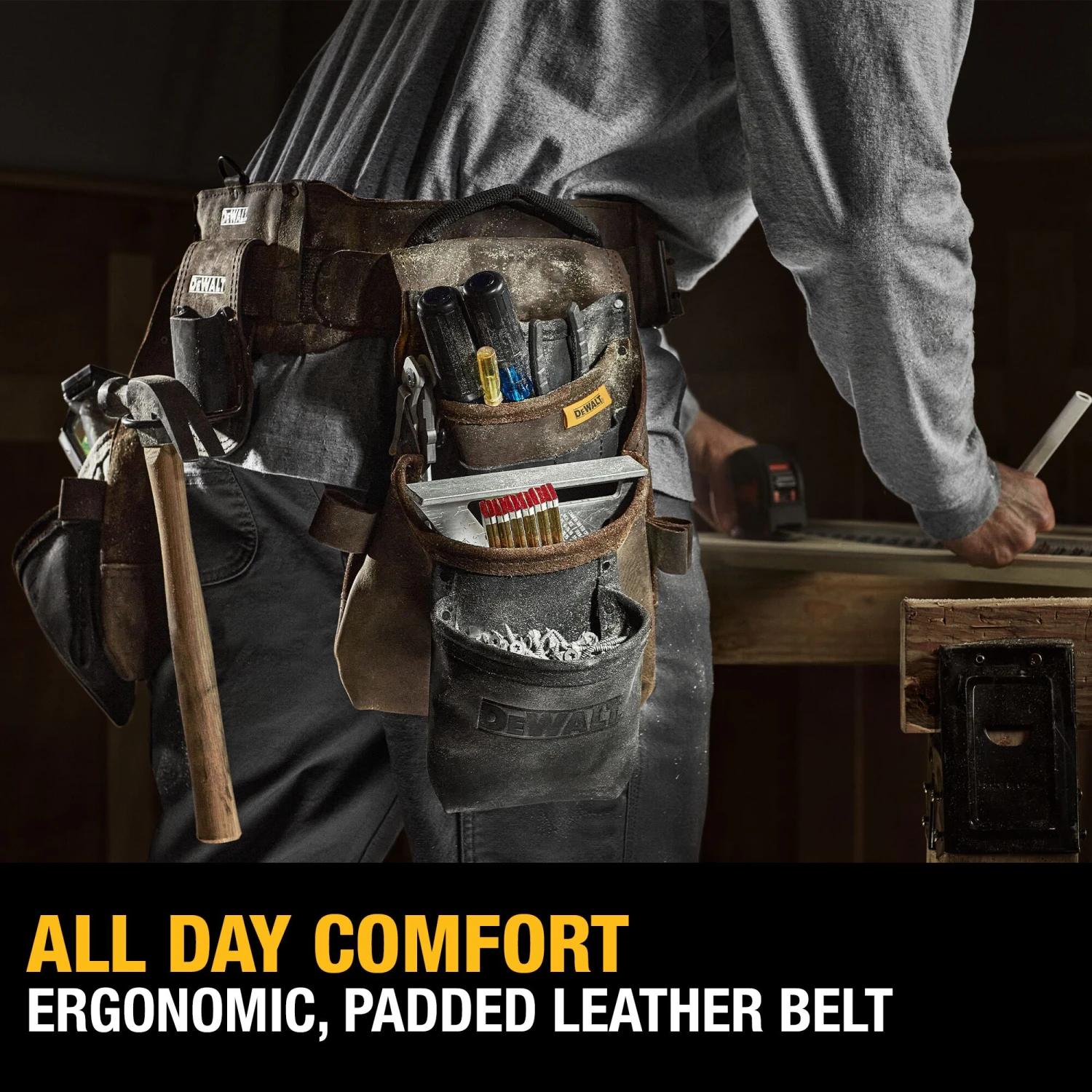 DEWALT Framer Leather Tool Belt 6 DEWALT Framer Leather Tool Belt - Image 6