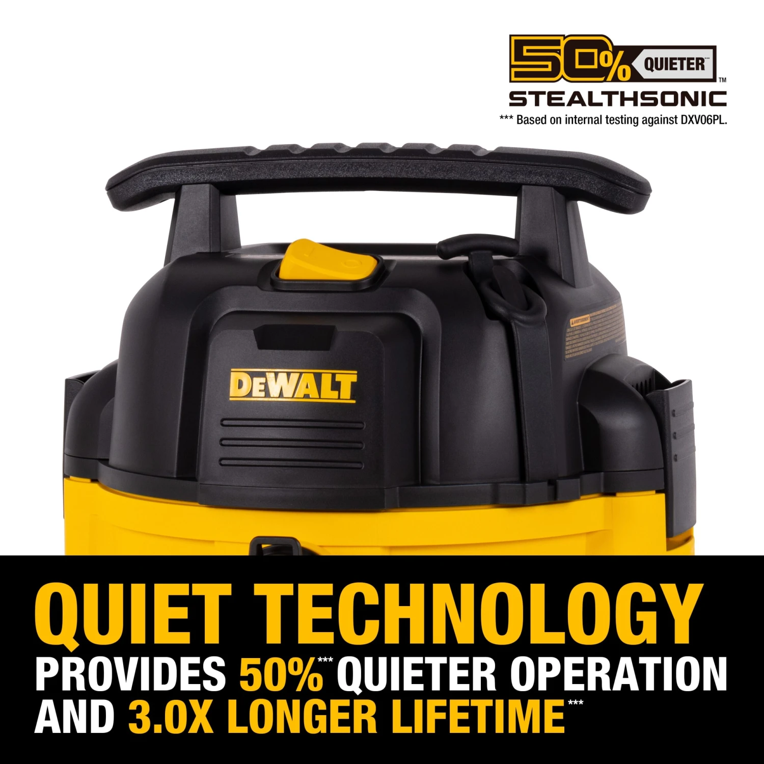 DEWALT Stealthsonic Quiet 6-Gallon 4 HP Corded Wet/Dry Shop Vacuum With Accessories Included 7 DEWALT Stealthsonic Quiet 6-Gallon 4 HP Corded Wet/Dry Shop Vacuum With Accessories Included - Image 7