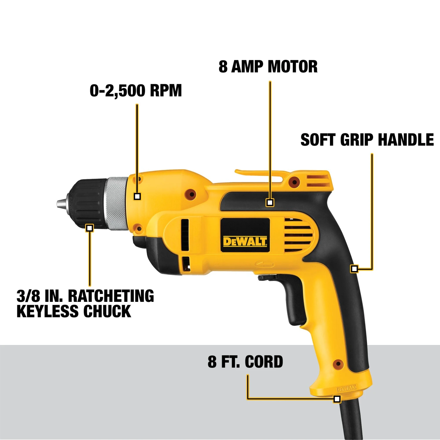 DEWALT 3/8-in Keyless Drill ( ) 4 DEWALT 3/8-in Keyless Drill ( ) - Image 4