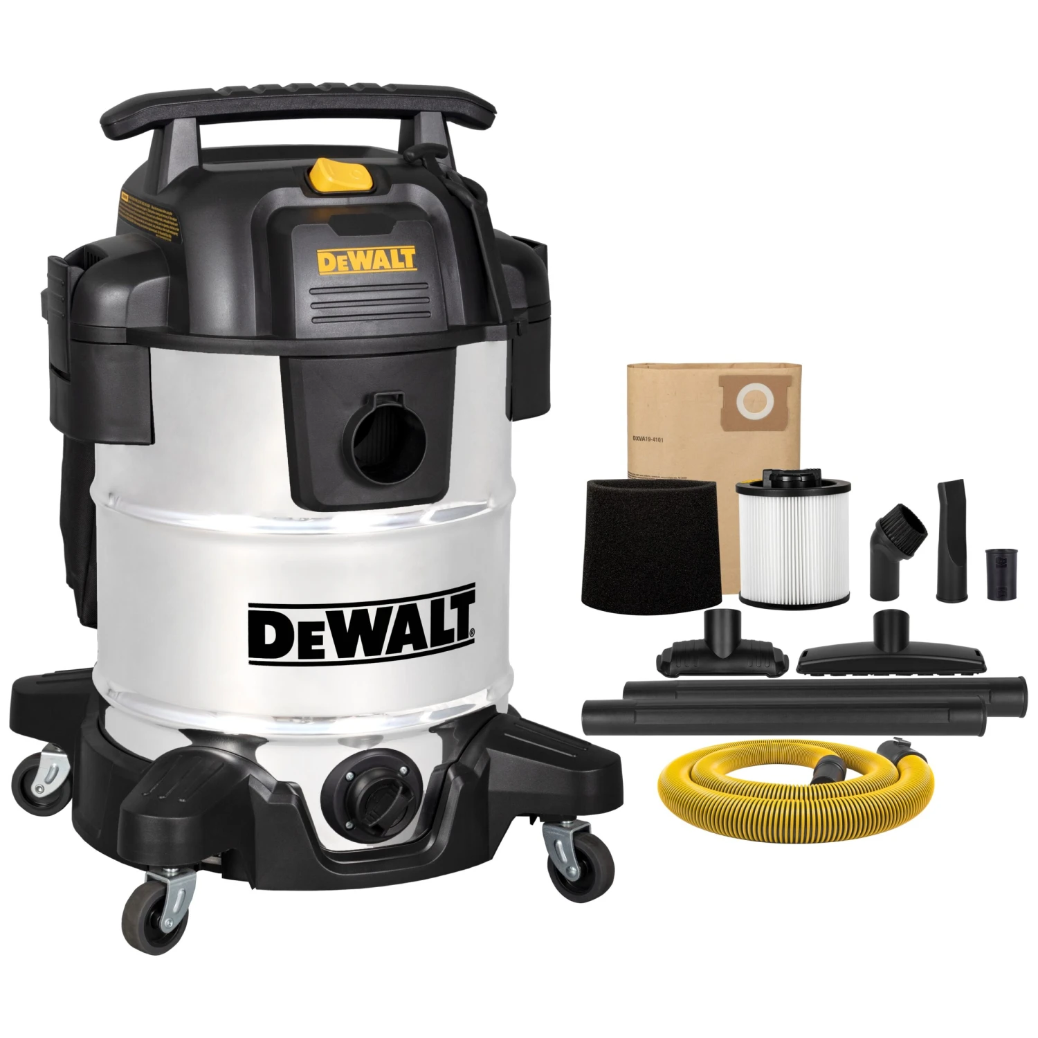 DEWALT 10-Gallon 6.5 HP Corded Wet/Dry Shop Vacuum With Accessories Included 1 DEWALT 10-Gallon 6.5 HP Corded Wet/Dry Shop Vacuum With Accessories Included