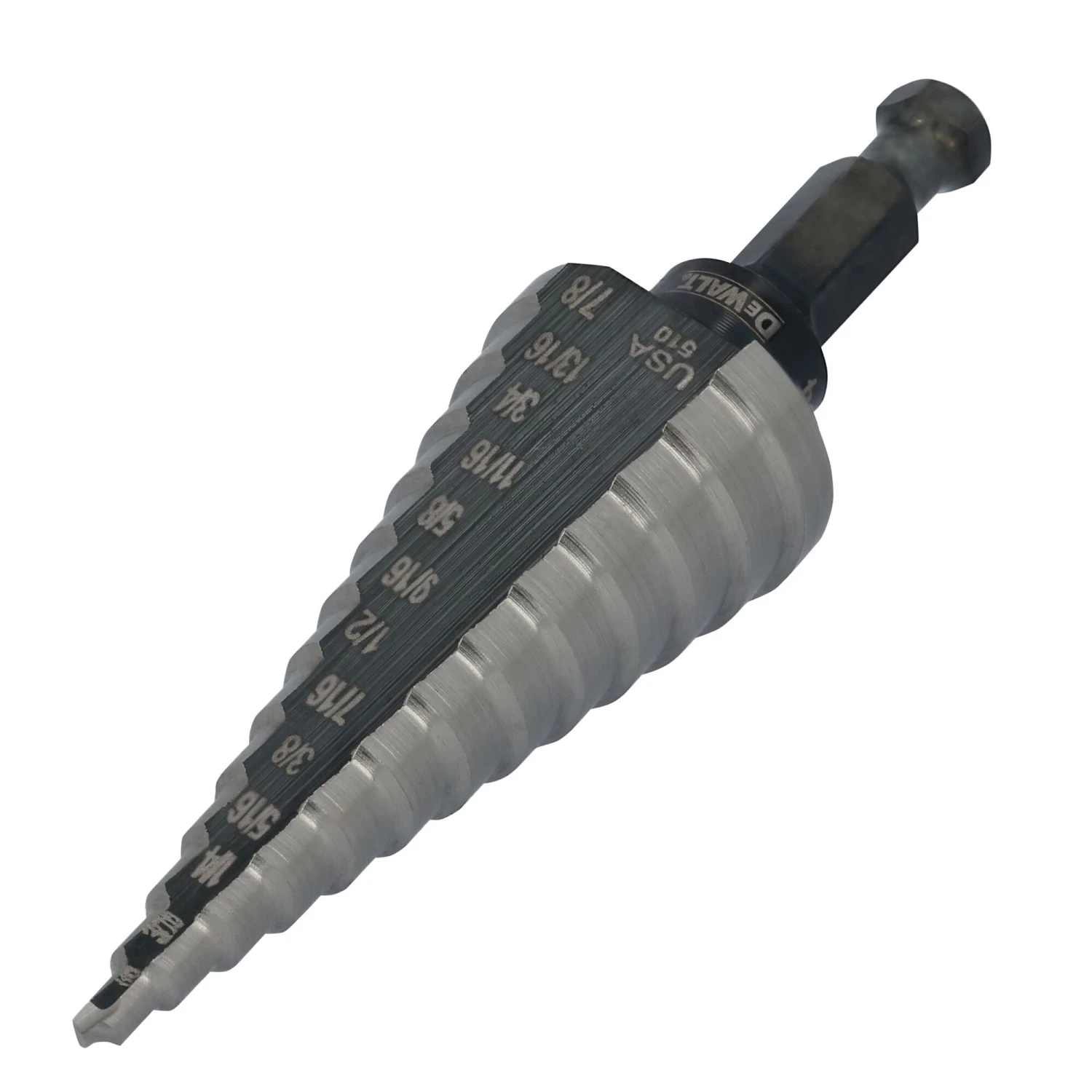 DEWALT 1/4-in 13 -Step Drill Bit ( 3/16-in To 7/8-in ) 2 DEWALT 1/4-in 13 -Step Drill Bit ( 3/16-in To 7/8-in ) - Image 2