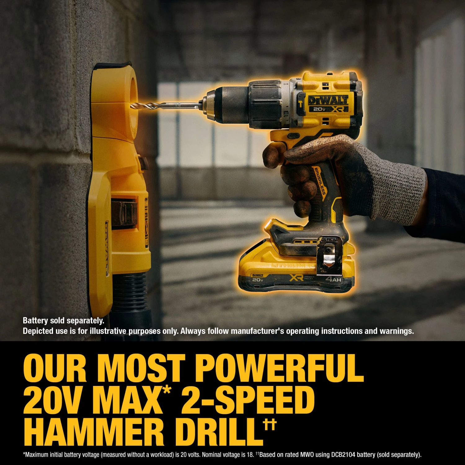 DEWALT XR 1/2-in 20-volt Max Variable Speed Brushless Cordless Hammer Drill ( 3 DEWALT XR 1/2-in 20-volt Max Variable Speed Brushless Cordless Hammer Drill ( - Image 3