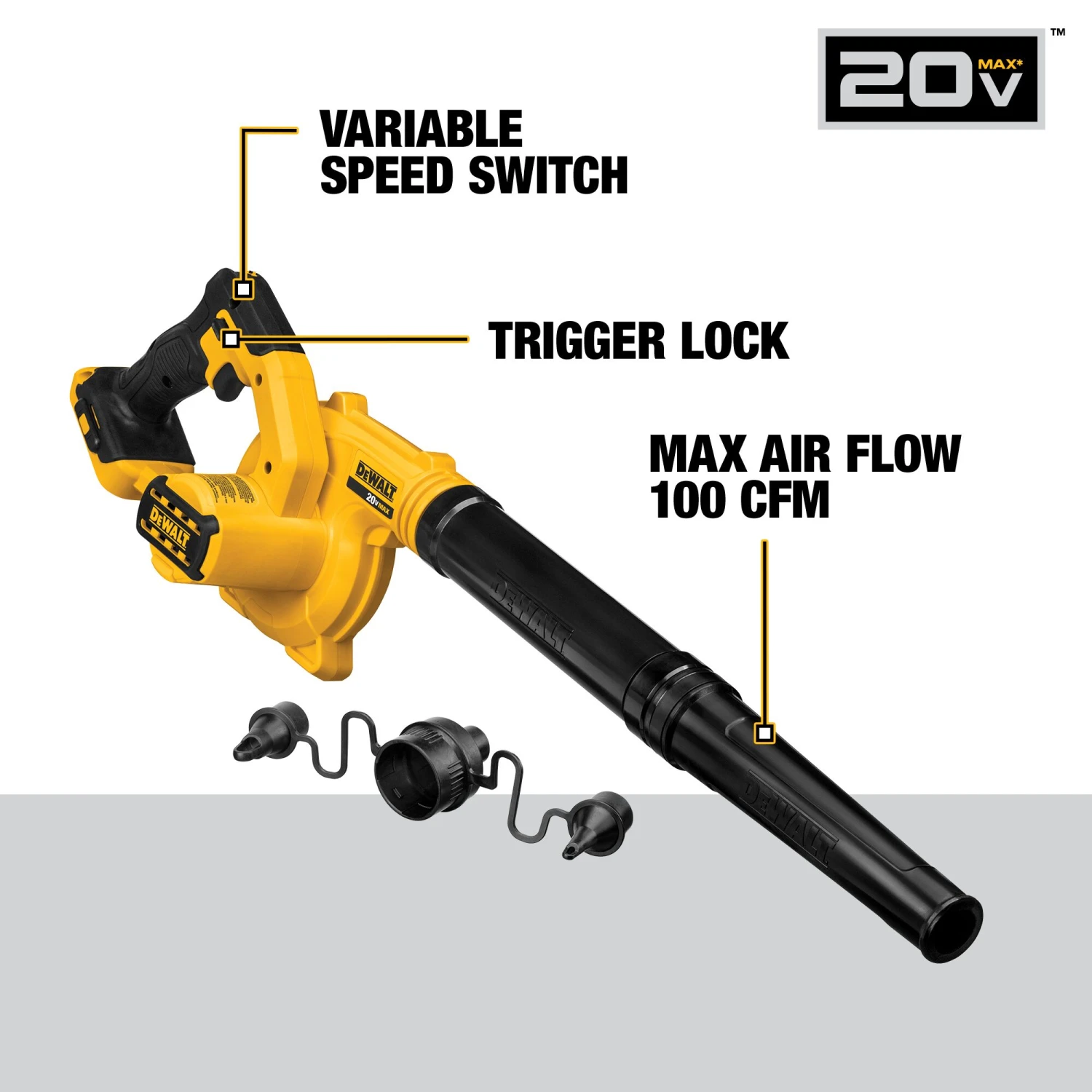 DEWALT 20-volt Max Jobsite Blower 1 Battery(s) Included 2 DEWALT 20-volt Max Jobsite Blower 1 Battery(s) Included - Image 2