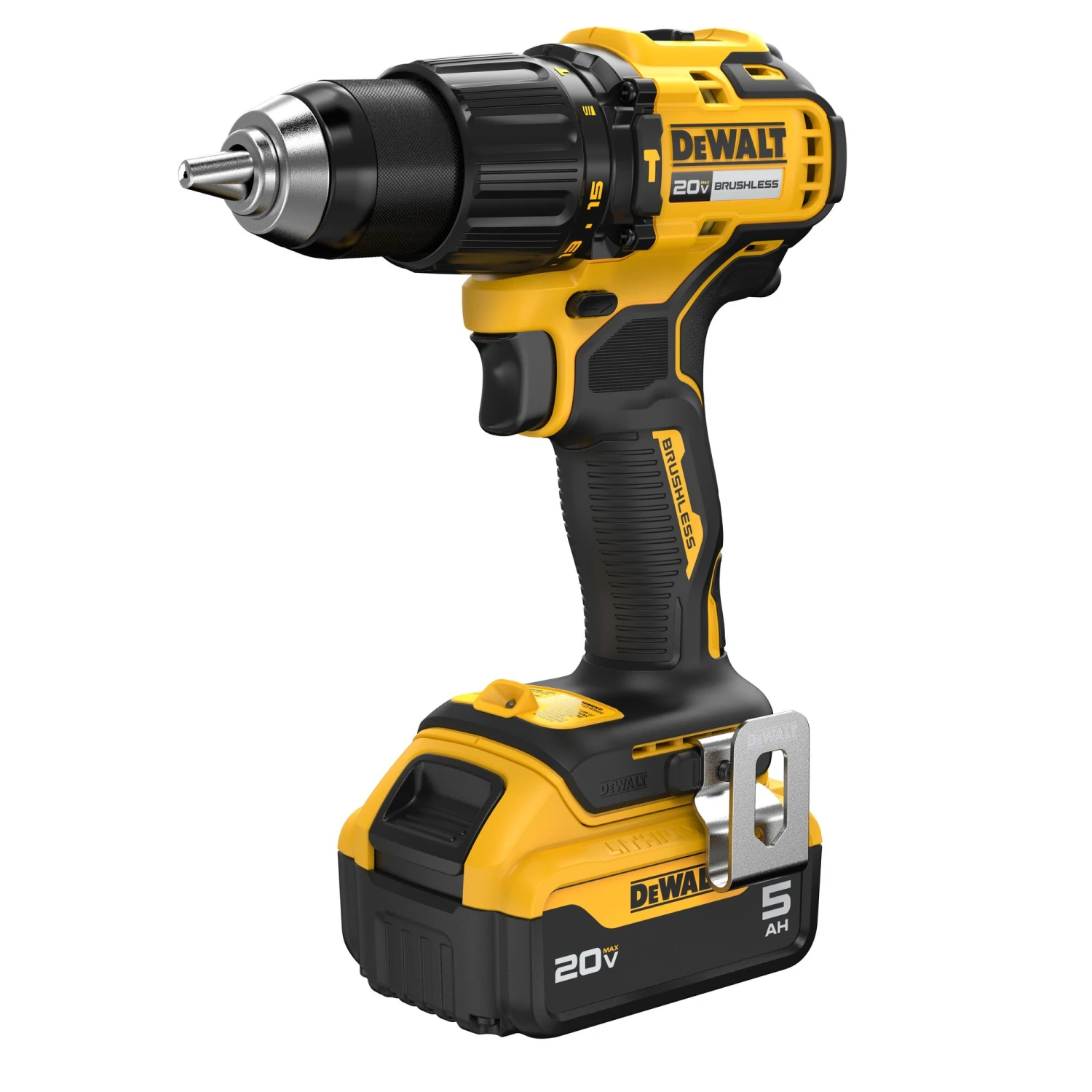 DEWALT 1/2-in 20-volt Max Variable Speed Brushless Cordless Hammer Drill ( 1 -Batteries And Charger Included ) 5 DEWALT 1/2-in 20-volt Max Variable Speed Brushless Cordless Hammer Drill ( 1 -Batteries And Charger Included ) - Image 5