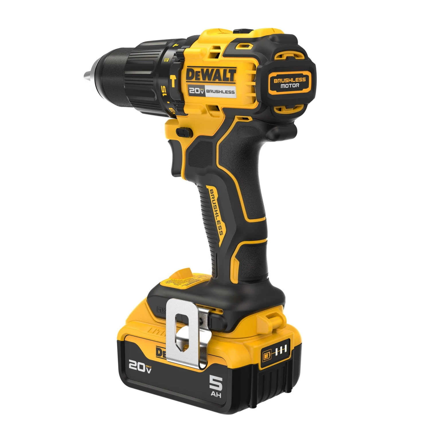 DEWALT 1/2-in 20-volt Max Variable Speed Brushless Cordless Hammer Drill ( 1 -Batteries And Charger Included ) 6 DEWALT 1/2-in 20-volt Max Variable Speed Brushless Cordless Hammer Drill ( 1 -Batteries And Charger Included ) - Image 6