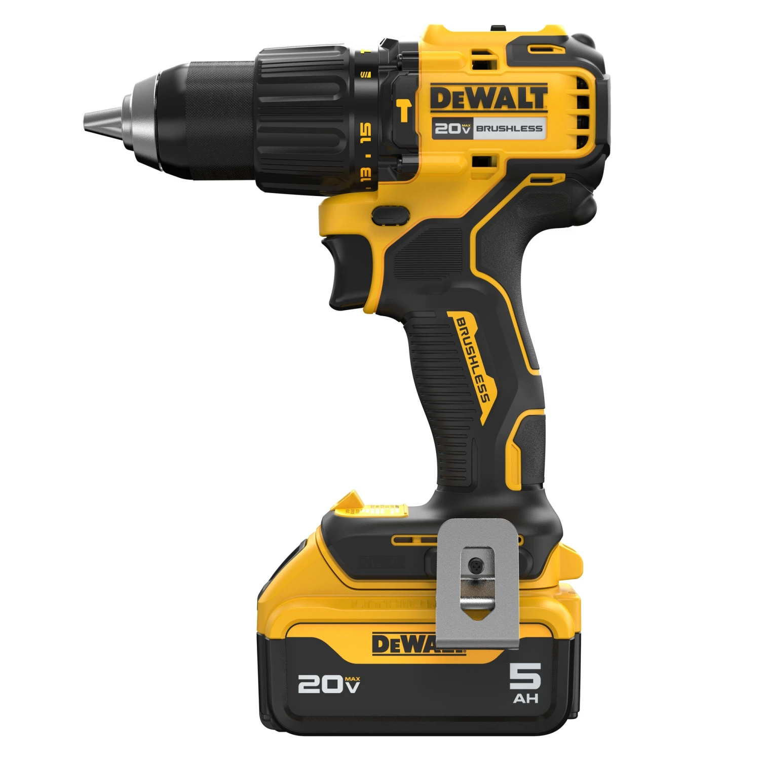 DEWALT 1/2-in 20-volt Max Variable Speed Brushless Cordless Hammer Drill ( 1 -Batteries And Charger Included ) 4 DEWALT 1/2-in 20-volt Max Variable Speed Brushless Cordless Hammer Drill ( 1 -Batteries And Charger Included ) - Image 4